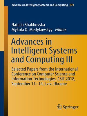 cover image of Advances in Intelligent Systems and Computing III